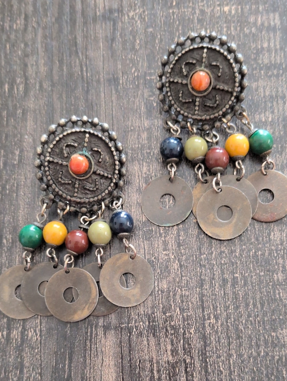 Vintage Boho Southwest Style Chandelier Earrings
